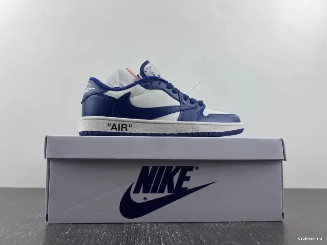 Rep Kickmax CUSTOM 1 SCOTT X OFF-WHITE X JORDAN AIR TRAVIS DM7890-101 0620